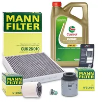 Mann-filter Inspektionspaket A+5L CASTROL EDGE FST 5W-30 LL für Audi, Seat, Skoda, VW