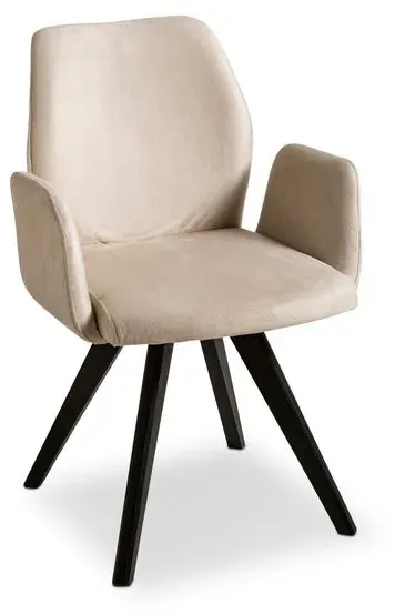 [de]sign & more Stuhl Tours Stoff Beige Creme