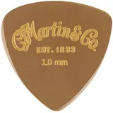 Martin Gitarrenplektrum LUXE Contour 1 mm aus Torlon, asymmetrische Plektren für Gitarre mit satinierter Oberfläche und eingraviertem Logo (A0117)