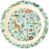 Rice Melamin Kinderteller Jungle Animals Print