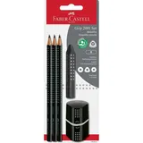 Faber-Castell GRIP 2001 Bleistift-Set B schwarz, 1 Set