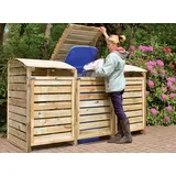 Tetzner & Jentzsch Mülltonnenbox Henri für 3 Tonnen 225 x 90 cm natur