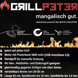 Grillpeter Mangal Edelstahl 2 mm Schaschlickgrill Set + 11 Spieße