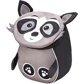 belmil® Kindergartenrucksack Mini Animals Raccoon Kunstfaser grau/schwarz