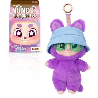 Craze Nunos Lil’ Monsters Überraschungsbox – Stoffpuppe Mädchen & Jungen – Kuschelpuppe mit Sonnenbrille & Kleidung – Zufälliges Plüschtier zum Sammeln, 7 Farbvarianten