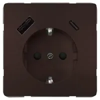 Siemens USB-Steckdose 2 USB A+C 18 W Schoko 1 St.