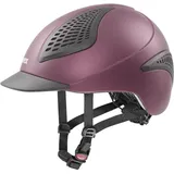 uvex exxential II - leichter Reithelm für Damen und Herren - individuelle Größenanpassung - optimale Belüftung - ruby matt - 52-55 cm