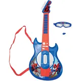 Lexibook Lexibook, Spider-Man, Leuchtende elektronische Gitarre mit Mikrofon, Brille mit Mikrofon, Melodien, 2 Spielmodi, MP3-Anschluss, Blau/Rot, K260SP