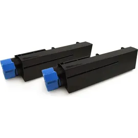 Green2Print Hochleistungstoner Doppelpack, 2 Kartuschen 2x 12000 Seiten ersetzt OKI 45807111 passend für Oki B432, B512, MB492, MB562