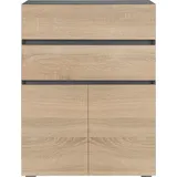 Home Affaire Wisla Midischrank 76 x 98 x 35 cm Grau/Weiß