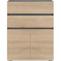Home Affaire Wisla Midischrank 76 x 98 x 35 cm Grau Holzwerkstoff