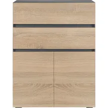 Home Affaire Wisla Midischrank 76 x 98 x 35 cm Grau Holzwerkstoff