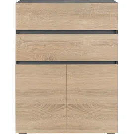Home Affaire Wisla Midischrank 76 x 98 x 35 cm Grau Holzwerkstoff