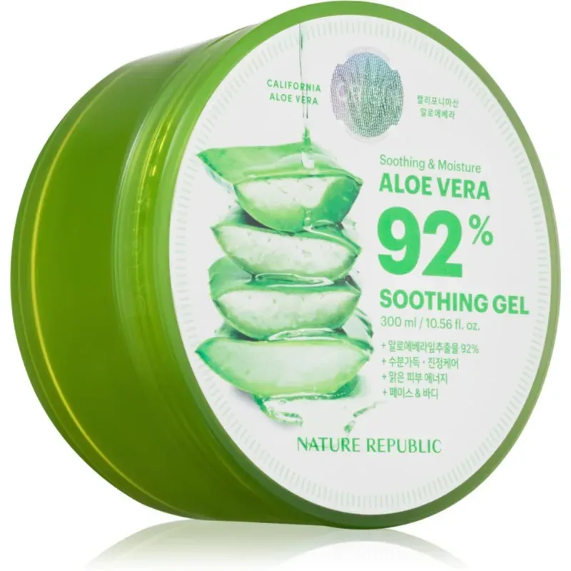 NATURE REPUBLIC Soothing & Moisture Aloe Vera 92% Soothing Gel beruhigendes feuchtigkeitsspendendes Gel für empfindliche Oberhaut 300 ml