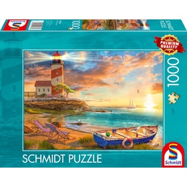 Schmidt Spiele Sonnenuntergang in der Leuchtturm-Bucht, 1000 Teile