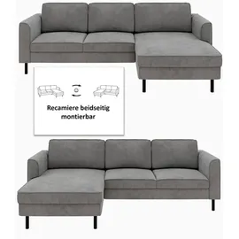 Home Affaire Eckcouch Polyester 2-Sitzer Grau