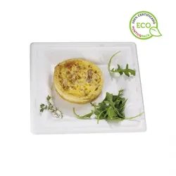 PuntoQPack 50 Stk. Weiße quadratische Faserplatten 26cm Ref PW210APU2626