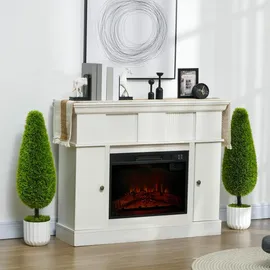 Homcom Kunstpflanze Zypresse 2er-Set 90 cm Künstliche Pflanzen im Topf, mit UV-Schutz, Plastik Künstliche