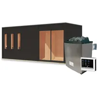 Karibu Design Saunahaus Monterey Blackline - 73 mm schwarz