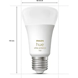 Philips Hue White Ambiance E27 1100 lm Starter-Set 8 W 3 Stk. + Dimmschalter