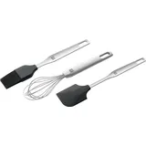 Zwilling Back-Set Twin 3er Set - Edelstahl Backpinsel, Teigschaber, Schneebesen mit Silikon, Küchenutensilien, Backen, Backzubehör Backutensilien, Backen Zubehör Set Backset
