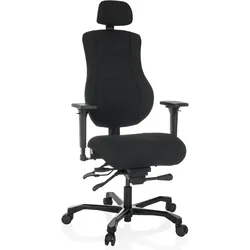 Bürostuhl / Chefsessel 24 HOURS BASIC Stoff schwarz hjh OFFICE