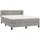 vidaXL Boxspringbett 140 x 200 cm Hellgrau