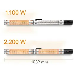 TROTEC Design-Infrarot Heizstrahler IR 2200 | 2 Heizstufen, 2.200 W Heizleistung