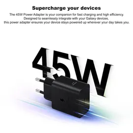 Samsung EP-T4511X TypeC Schnellladegerät 45W Schwarz
