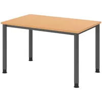 Bümö Schreibtisch Buche, Nachbildung,Buche, Rechteckig, 120x74x80 cm FSC Mix,