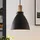 LINDBY Trebale 1-flg. 28 cm zylinderförmig schwarz/holz