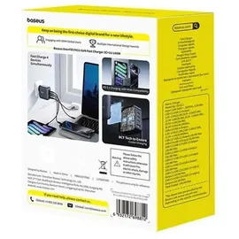 Baseus E0121j00 Usb-a-und Usb-c-wandladegerät One Size - Schwarz