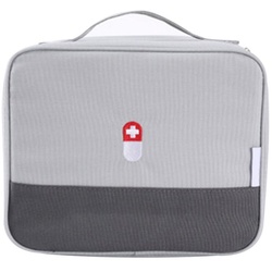 GelldG Aufbewahrungsbox Medikament Tasche Medizinbox Große Kapazität Ablageboxen Home grau