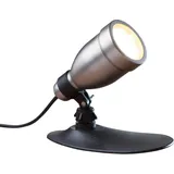 HEISSNER LED Spot 6 W Edelstahl 1er Set Silber/Schwarz/Grau