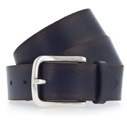 Vanzetti Damen Gürtel - Ledergürtel, Metall Schnalle Blau 75 cm
