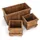 DESIGN DELIGHTS Übertopf-Set, Natur, Holz, 80x40x40 cm, Dekoration, Blumen & Zubehör, Übertöpfe