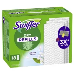Swiffer Trocken Wischtücher Nachfüllpackung, 18er mit Duft 8700216677226 , 1 Packung = 18 Stück