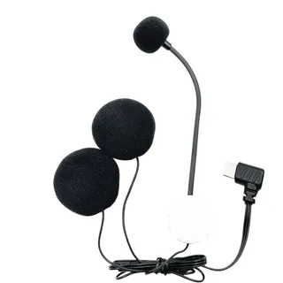Generisch Helm-Mikrofon | Motorrad Headset Mit Wasserdichtem Type-C Anschluss - Rauschunterdrückung HD Halbmaske Wasserdicht für Interviews Vlogging Motorradkommunikation