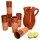 Mambocat 7er Set Tonkrug 1,9L + 6 Tonbecher 330ml teilglasiert - 12968 + 99544