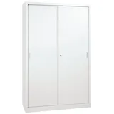Gürkan Schiebetürenschrank, 100282 lichtgrau 4 Fachböden 120,0 x 45,0 x 195,0 cm