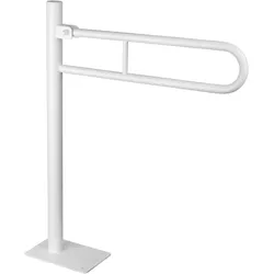 KS Handel 24 Standklappgriff Bodenmontage 60 cm Stützgriff Bodenstützgriff Weiss
