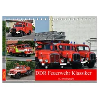 Calvendo DDR Feuerwehr Klassiker (Tischkalender 2026 DIN A5 quer),