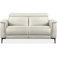 Home affaire 2-Sitzer LUND, 160 cm, mit Relaxfunktion und Kopfteilverstellung, manuell od. elektrisch (m.USB-C), Echtleder, Kunstleder, Webstoff weiß