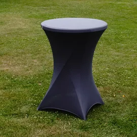 Baumarktplus 10er Set Stehtischhusse Stretch anthrazit Partytisch Bistrotisch 80cm