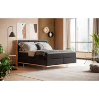 Home affaire Boxspringbett »Gribelle«, Boxspringbett, Inklusive Topper, schwarz