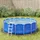 vidaXL Pool-Bodentuch Hellgrau Ø458 cm