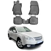 Omac Gummimatten Fußmatten kompatibel mit Subaru Outback mk4 2010-2014 TPE Automatte Schwarz 4X