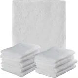 Relaxdays Dunstabzugshaube Filter 10er Set 57x47 cm zuschneidbar Polyester-Vlies Weiß