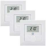 eQ-3 Homematic IP Wandthermostat mit Luftfeuchtigkeitssensor 3er Set weiß