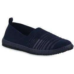Damen Slip Ons in Dunkelblau